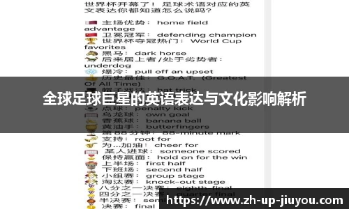 全球足球巨星的英语表达与文化影响解析
